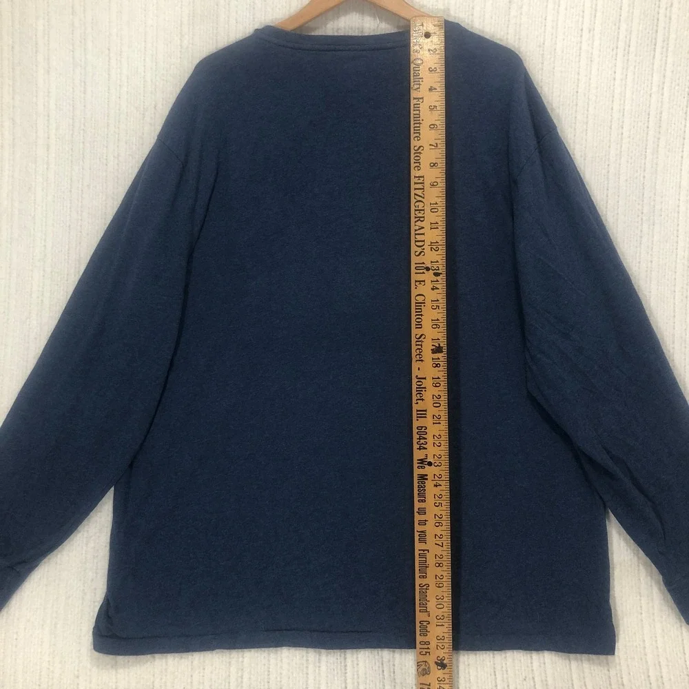 Polo Ralph Lauren Mens XXL Long Sleeve T-Shirt Navy Blue Classic Fit Cotton Pony